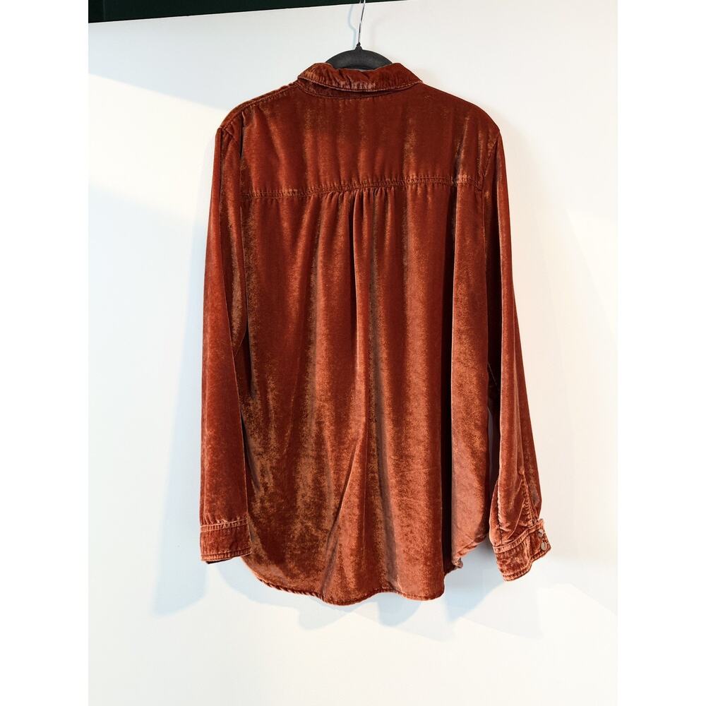 Anthropologie Pilcro Classic Long Sleeve Relaxed Velvet Buttondown - Medium - Picture 5 of 10